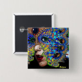 EPHEMERAL VIERKANTE BUTTON 5,1 CM (Voorkant /achterkant)