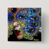 EPHEMERAL VIERKANTE BUTTON 5,1 CM (Voorkant)