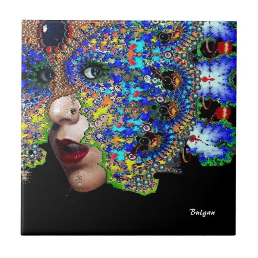 EPHEMERAL / VROUW MET FRACTAMASKER TEGELTJE (Voorkant)