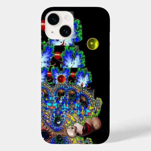 EPHEMERAL/VROUW MET KLORFUL FRACTALE MASKER Case-Mate iPhone CASE (Achterkant)