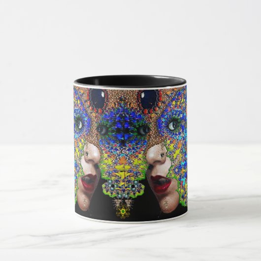 EPHEMERAL/VROUW MET KLORFUL FRACTALE MASKER MOK (Midden)