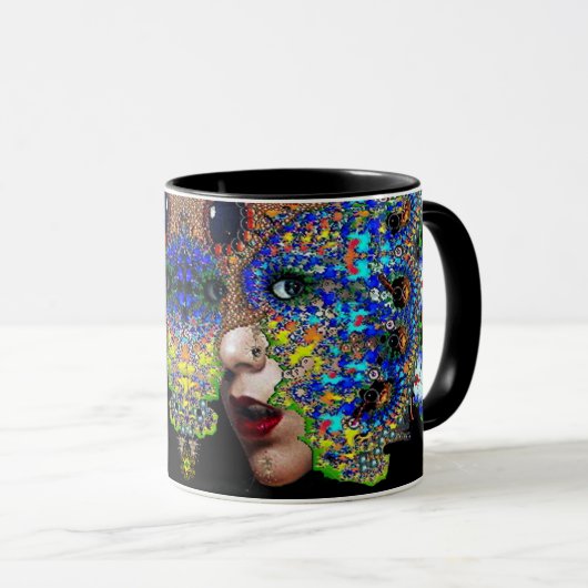 EPHEMERAL/VROUW MET KLORFUL FRACTALE MASKER MOK (Voorkant rechts)