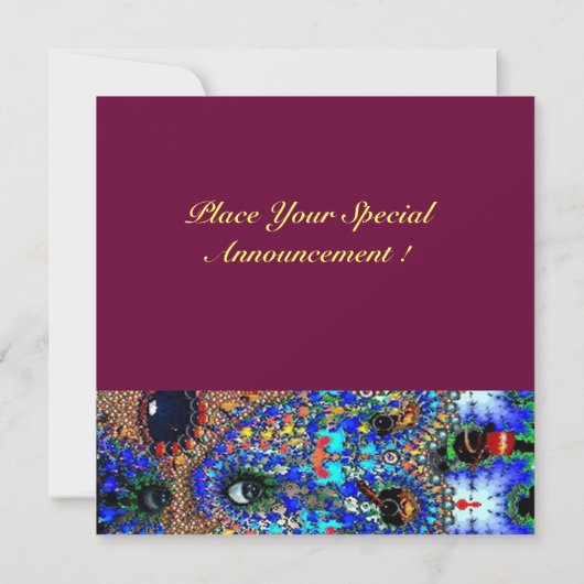 EPHEMERAL, zoet 16 maskerade bal, blauw masker Kaart (Achterkant)