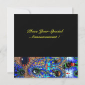 EPHEMERALMardi Gras Masqueradebal,fuchsia zwart Kaart (Achterkant)