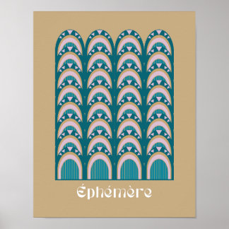 éphémère Art Deco-stijl Poster