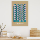 éphémère Art Deco-stijl Poster (Keuken)