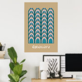 éphémère Art Deco-stijl Poster (Thuiskantoor)