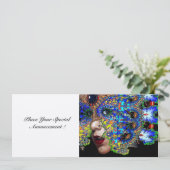 Ephermere zoete 16 masquerade bal zilver kaart (Staand voorkant)