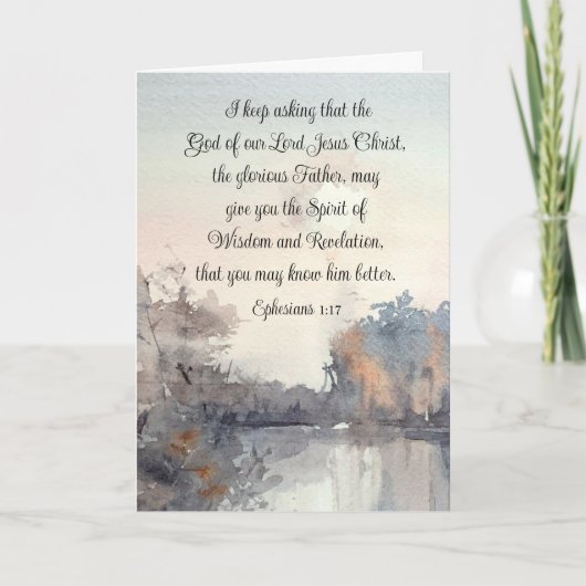 Ephesianen 1:17 Geest van de wijsheid en de vererg Kaart (Voorkant)