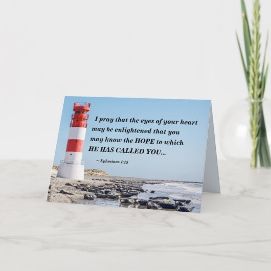 Ephesianen 1:18 Ik bid dat je het HOPE kent Kaart (Voorkant)