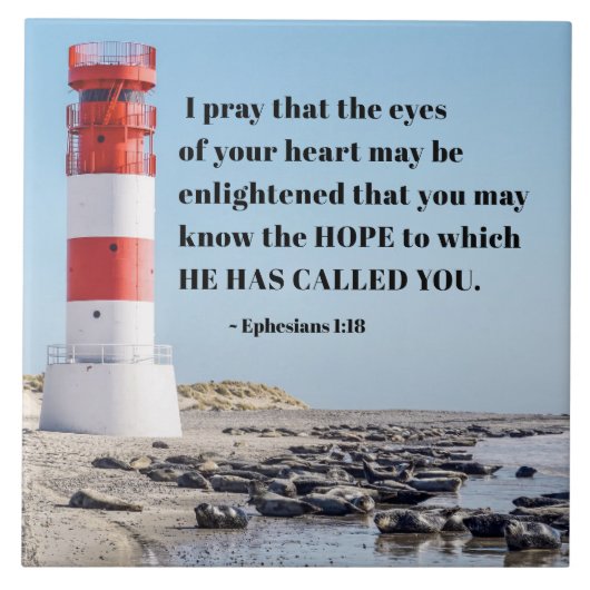 Ephesianen 1:18 Ik bid dat je het HOPE kent Tegeltje (Voorkant)