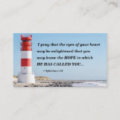 Ephesianen 1:18 Ik bid dat je het HOPE kent Visitekaartje (Voorkant)