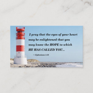 Ephesianen 1:18 Ik bid dat je het HOPE kent Visitekaartje