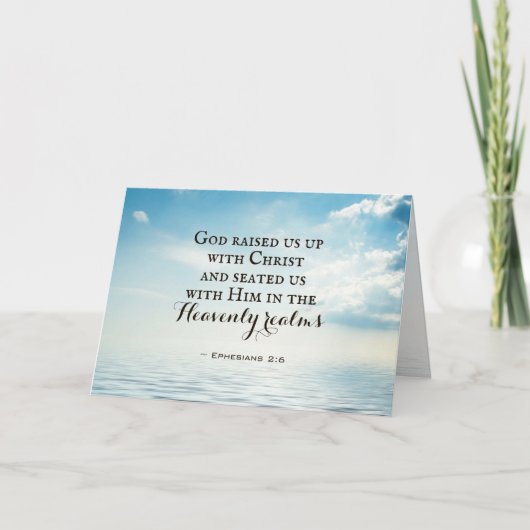 Ephesianen 2:6 God heeft ons opgevoed met Christus Kaart (Voorkant)
