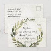 Ephesianen 2:8 Op Grace heb je gered Briefkaart (Voorkant / Achterkant)