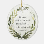 Ephesianen 2:8 Op Grace heb je gered Keramisch Ornament (Links)