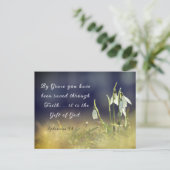 Ephesianen 2:8 van Grace U hebt bijbel bewaard Briefkaart (Staand voorkant)