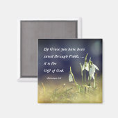 Ephesianen 2:8 van Grace U hebt bijbel bewaard Magneet (Voorkant / Achterkant)