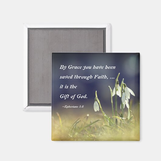 Ephesianen 2:8 van Grace U hebt bijbel bewaard Magneet (Voorkant / Achterkant)