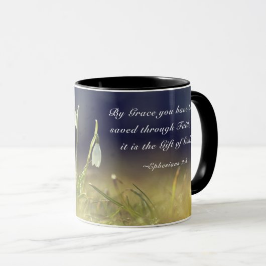 Ephesianen 2:8 van Grace U hebt bijbel bewaard Mok (Voorkant rechts)