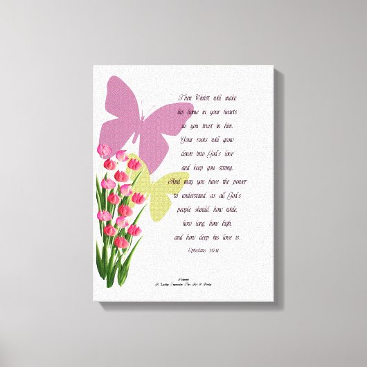 Ephesianen 3:17-18 canvas afdruk (Voorkant)