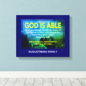 Ephesianen 3:20 | GOD IS IN STAAT Canvas Afdruk (Insitu (Houten vloer))