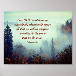 Ephesianen, 3:20 Ons GOD is mogelijk... Herfst For Poster