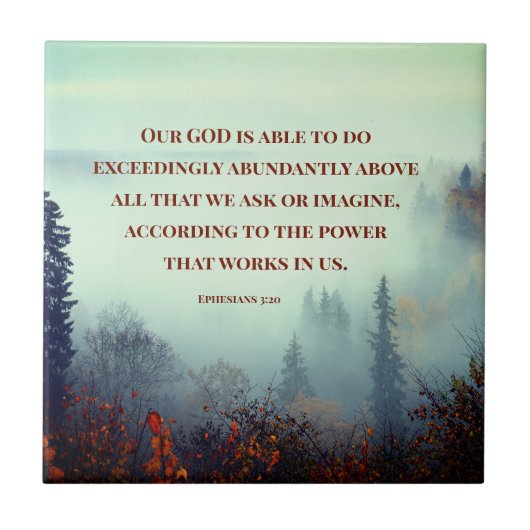 Ephesianen, 3:20 Ons GOD is mogelijk... Herfst For Tegeltje (Voorkant)
