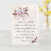 Ephesianen 3:20 voor hem die meer kan doen kaart (Gele Bloem)