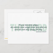 Ephesianen 4: 26-27 briefkaart (Voorkant / Achterkant)