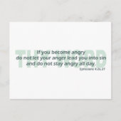 Ephesianen 4: 26-27 briefkaart (Voorkant)