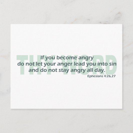 Ephesianen 4: 26-27 briefkaart (Voorkant)