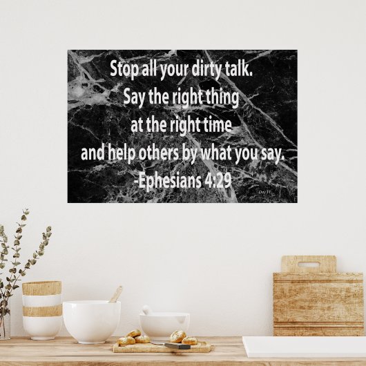 Ephesianen 4:29 poster (Keuken)