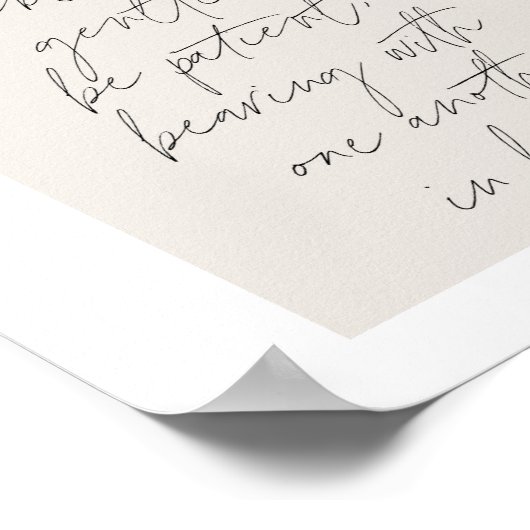 Ephesianen. 4:2 Minimale Boho beige Arch Poster (Hoek)