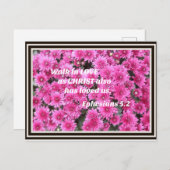 Ephesianen 5:2 Loop uit liefde zoals Christus ook  Feestdagenkaart (Voorkant / Achterkant)