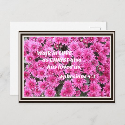 Ephesianen 5:2 Loop uit liefde zoals Christus ook  Feestdagenkaart (Voorkant / Achterkant)