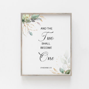 Ephesianen 5:31 Twee worden één Poster