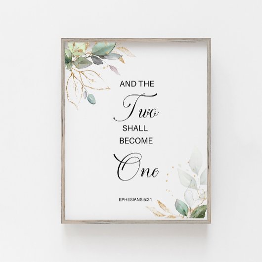 Ephesianen 5:31 Twee worden één Poster