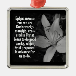 Ephesians 2:10 CHRISTMAS BIBLE SCRIPTURE ORNAMENT