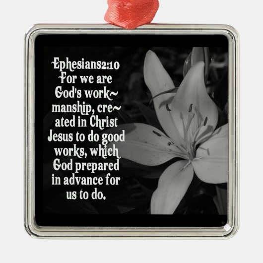 Ephesians 2:10 CHRISTMAS BIBLE SCRIPTURE ORNAMENT (Voorkant)