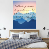 Ephesians 2:19 Bijbelse KJV Pic Wall Art Canvas Afdruk (Insitu (Slaapkamer))