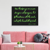 Ephesians 2:19 Bijbelse KJV-wandkunst Canvas Afdruk (Insitu (Woonkamer))