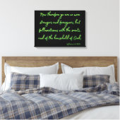 Ephesians 2:19 Bijbelse KJV-wandkunst Canvas Afdruk (Insitu (Slaapkamer))