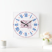 Ephesians 2:19 KJV Bijbel Romeins cijfer Vierkante Klok (Huis)