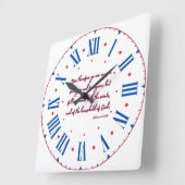 Ephesians 2:19 KJV Bijbel Romeins cijfer Vierkante Klok (Hoek)