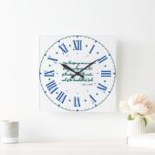 Ephesians 2:19 KJV Bijbel Verse II Roman Numeral Vierkante Klok (Huis)