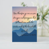 Ephesians 2:19 KJV Bijbel Verse Pic Flat Greeting Kaart (Staand voorkant)