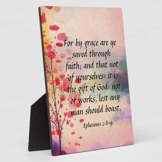 Ephesians 2:8-9 fotoplaat (Zijkant)