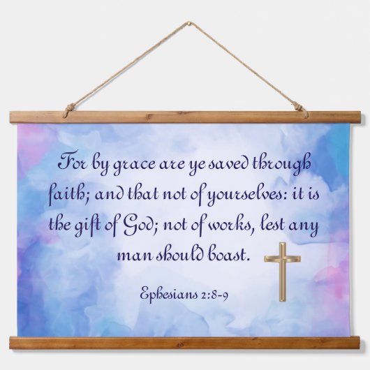 Ephesians 2:8-9 hangend wandkleed (Voorkant)