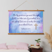Ephesians 2:8-9 hangend wandkleed (Slaapkamer)